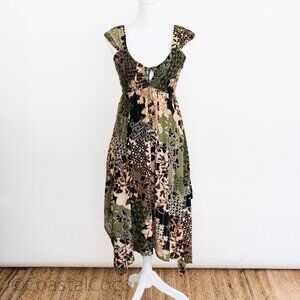 Angie Patchwork Boho Fairycore Dress Small NWT India Festival Hippie Whimsy